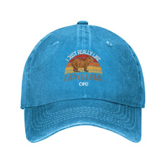 Blue Tywonmy Capybara Hat - front view