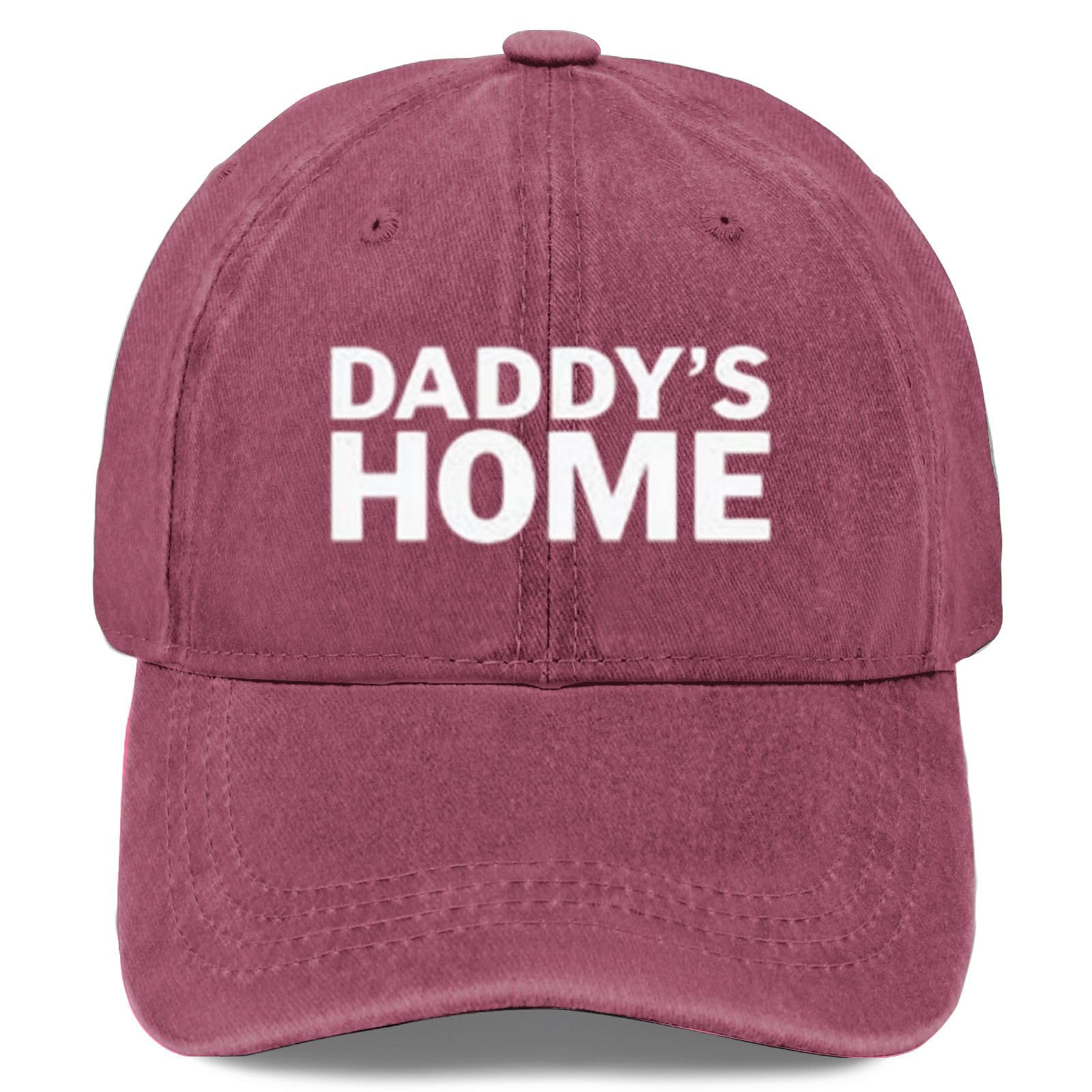 Tywonmy Daddy's Home cap front view in wine red, ideal for everyday casual style.