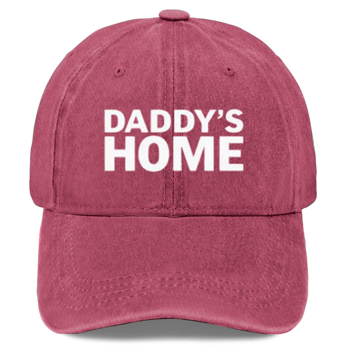 Tywonmy Daddy's Home cap front view in wine red, ideal for everyday casual style.