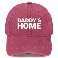 Tywonmy Daddy's Home cap front view in wine red, ideal for everyday casual style.