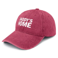 Tywonmy Daddy's Home cap side silhouette in wine red, versatile for outdoor activities.