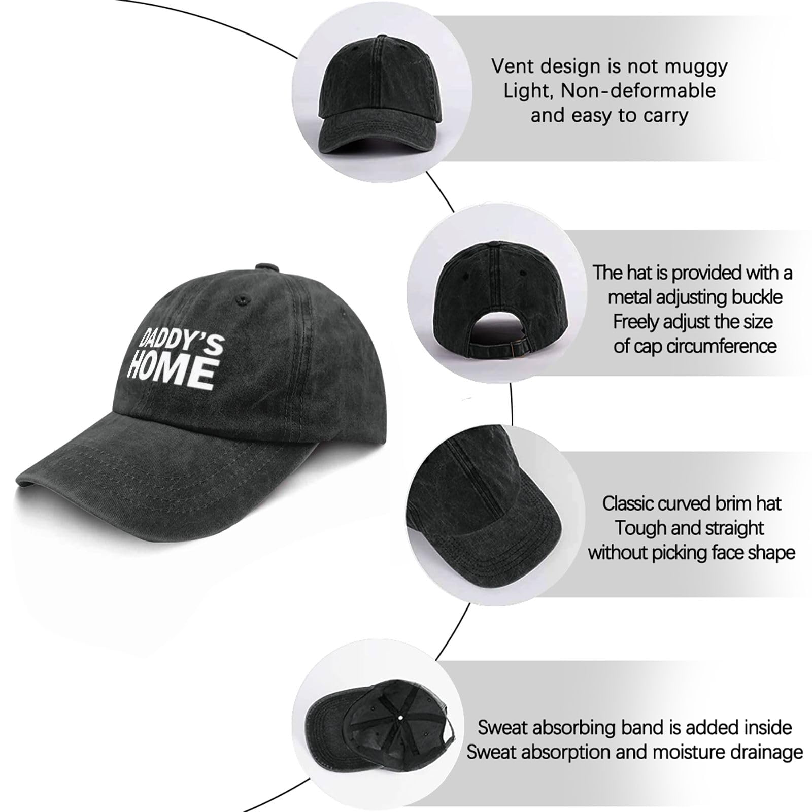 Tywonmy Daddy's Home Hat women's fit, comfy for everyday wear.