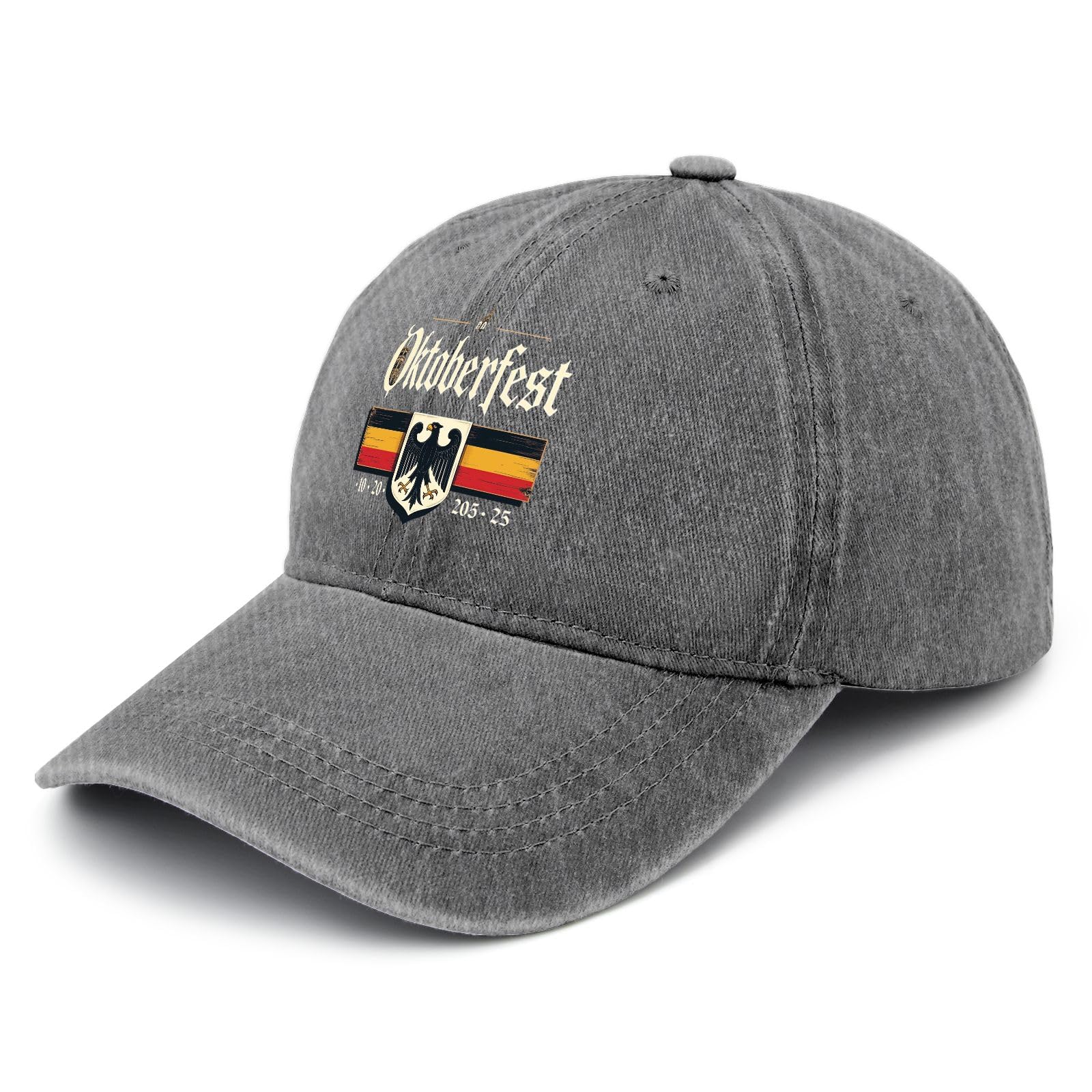 Tywonmy Oktoberfest Eagle Flag Hat side view complements casual outfits with breathable cotton