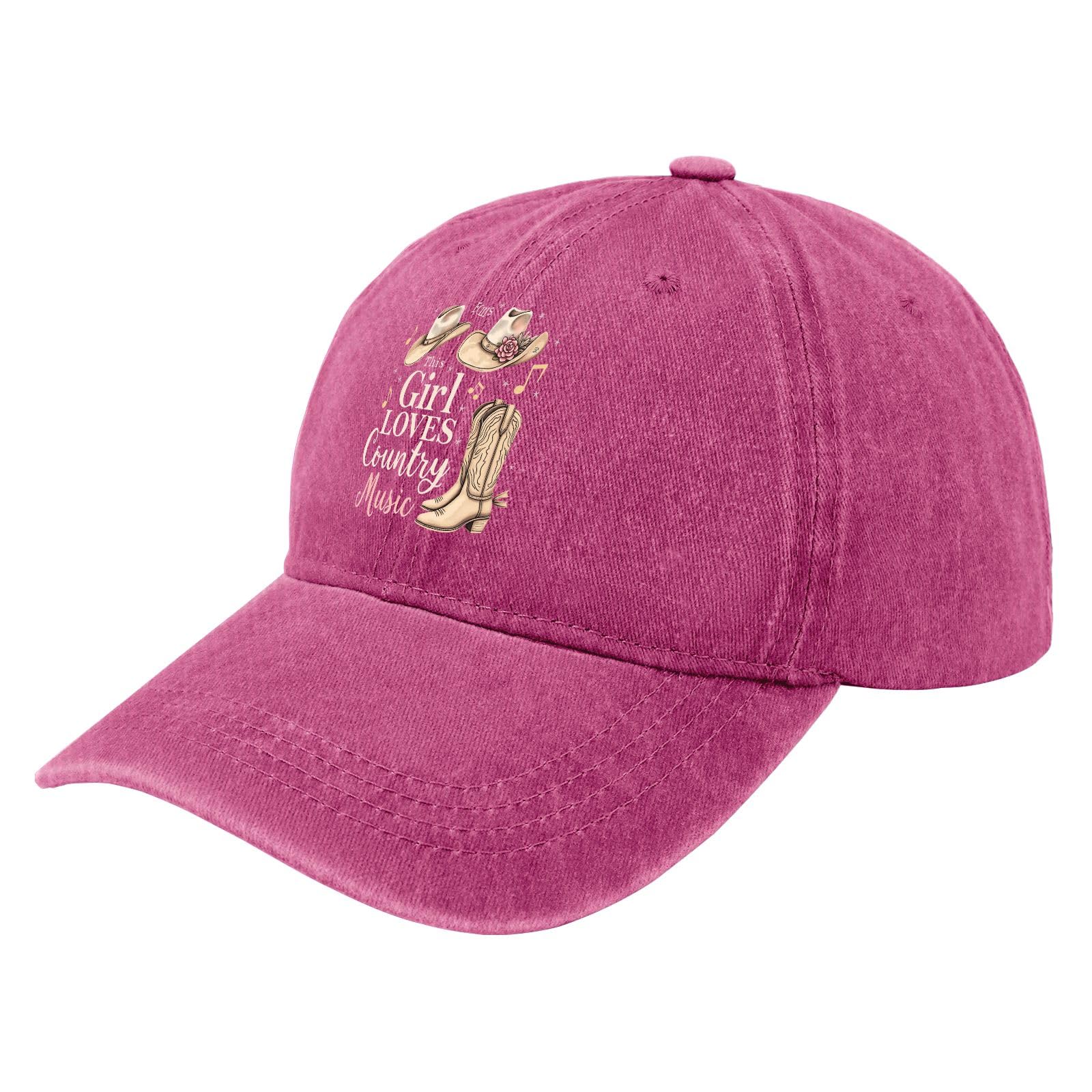 Tywonmy This Girl Loves Country Music hat, side profile, ideal for streetwear and casual outings.