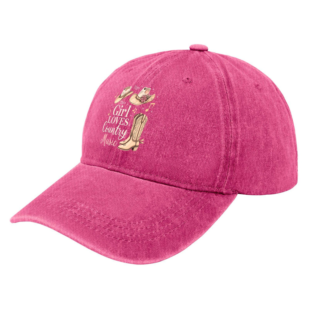 Tywonmy This Girl Loves Country Music hat, side profile, ideal for streetwear and casual outings.