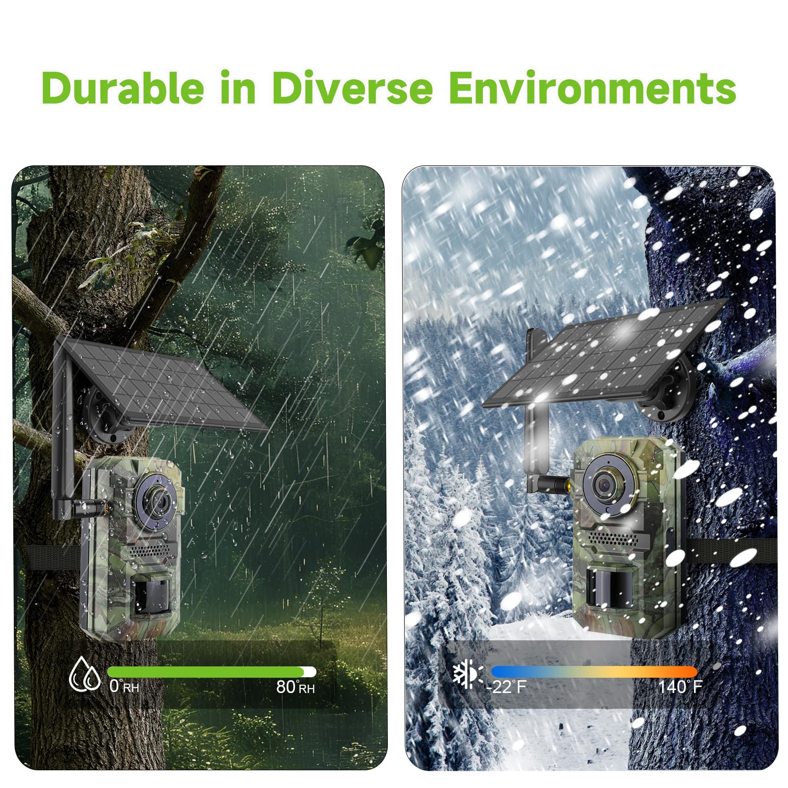 Tziarp IP65-rated trail camera ready for harsh-weather use.