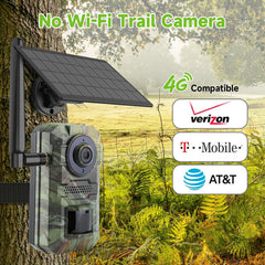 Tziarp cellular trail camera side view highlights rugged durability in field.
