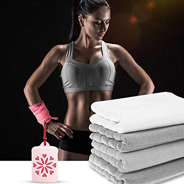 U Scinan Sun Kea towel worn as bandana during workout.