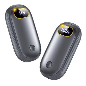U UZOPI hand warmer with LED display showing battery level for easy heat management.