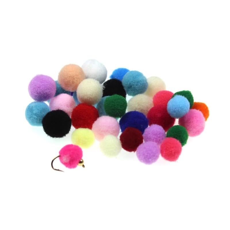 UAERSCH fishing egg yarn pack highlights soft, durable fibers ideal for trout fly tying.