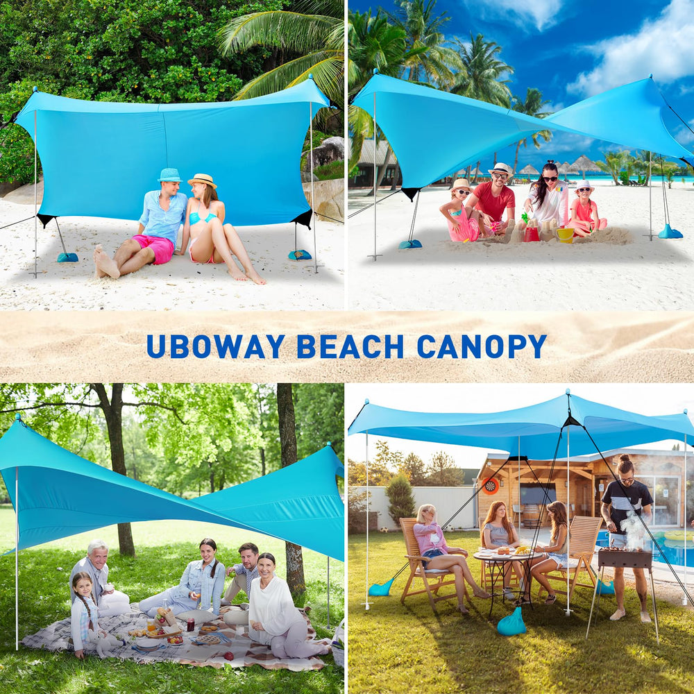 Uboway beach tent-lightweight-portable design fits car trunks for quick trips.