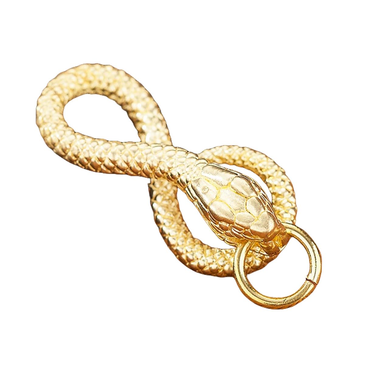 UCCKEYI brass snake keychain showcases durable brass for secure daily use