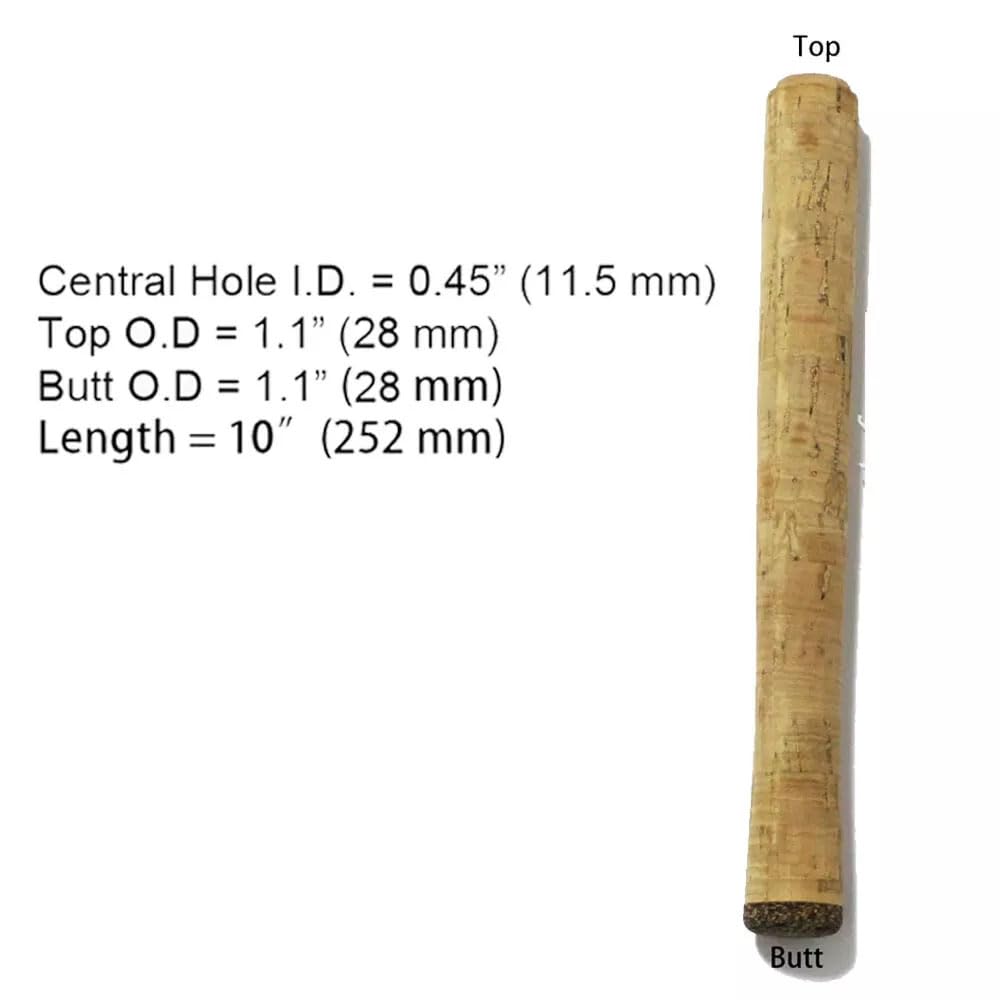 UCCKEYI cork handle top diameter 28mm provides snug reel seating