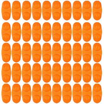UCCKEYI double rattle beads orange closeup showing loud attractant for catfish rigs.