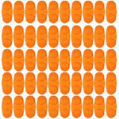 UCCKEYI double rattle beads orange closeup showing loud attractant for catfish rigs.