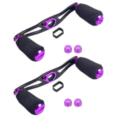 UCCKEYI fishing reel handle in purple for lightweight, durable performance.
