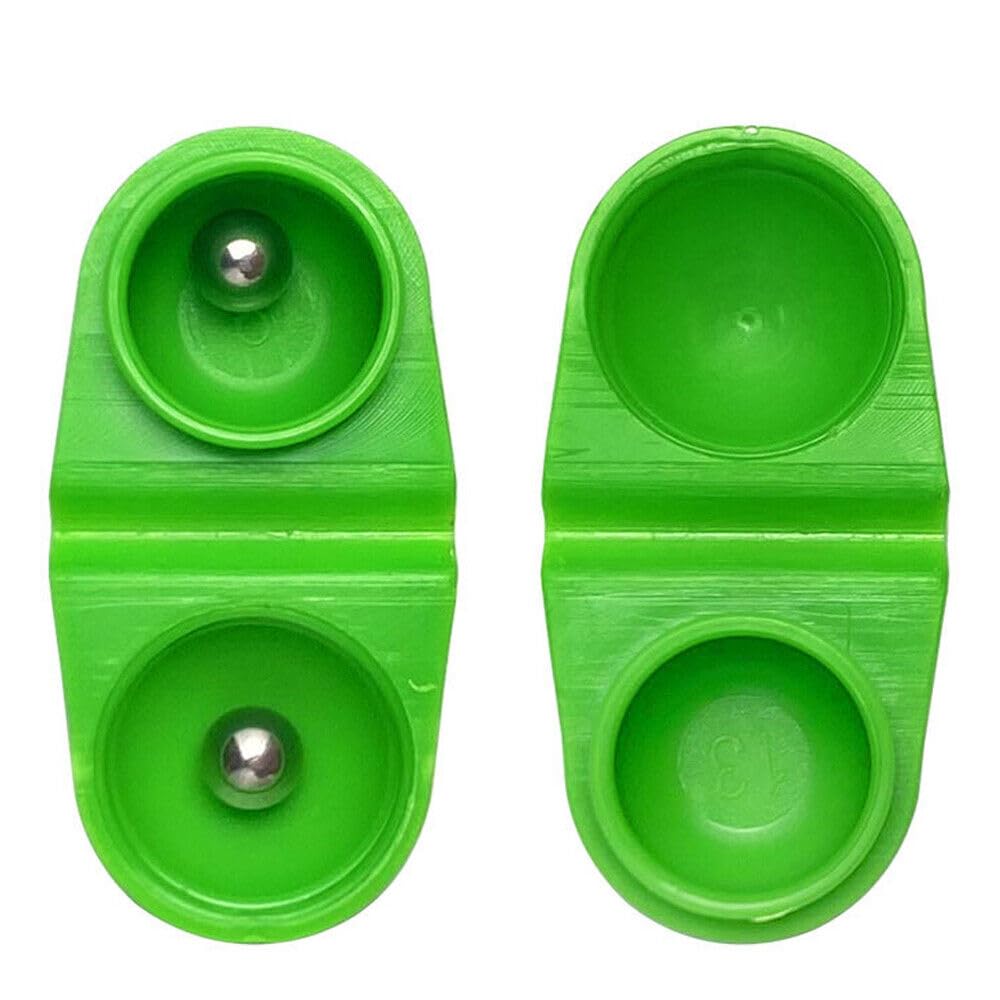 UCCKEYI green glossy ABS plastic beads close-up highlighting durability and visual lure.