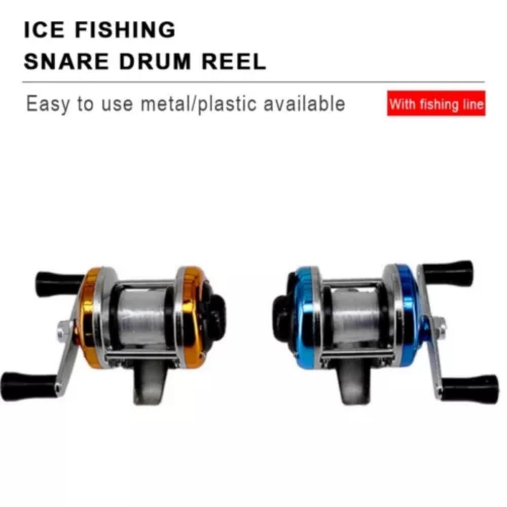 UCCKEYI ice fishing reel ideal for winter setups in tight spaces.
