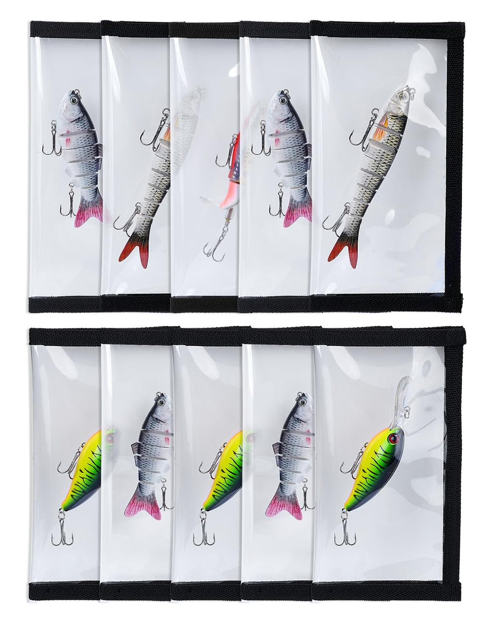 UCEC lure wraps set: 5 large and 5 medium