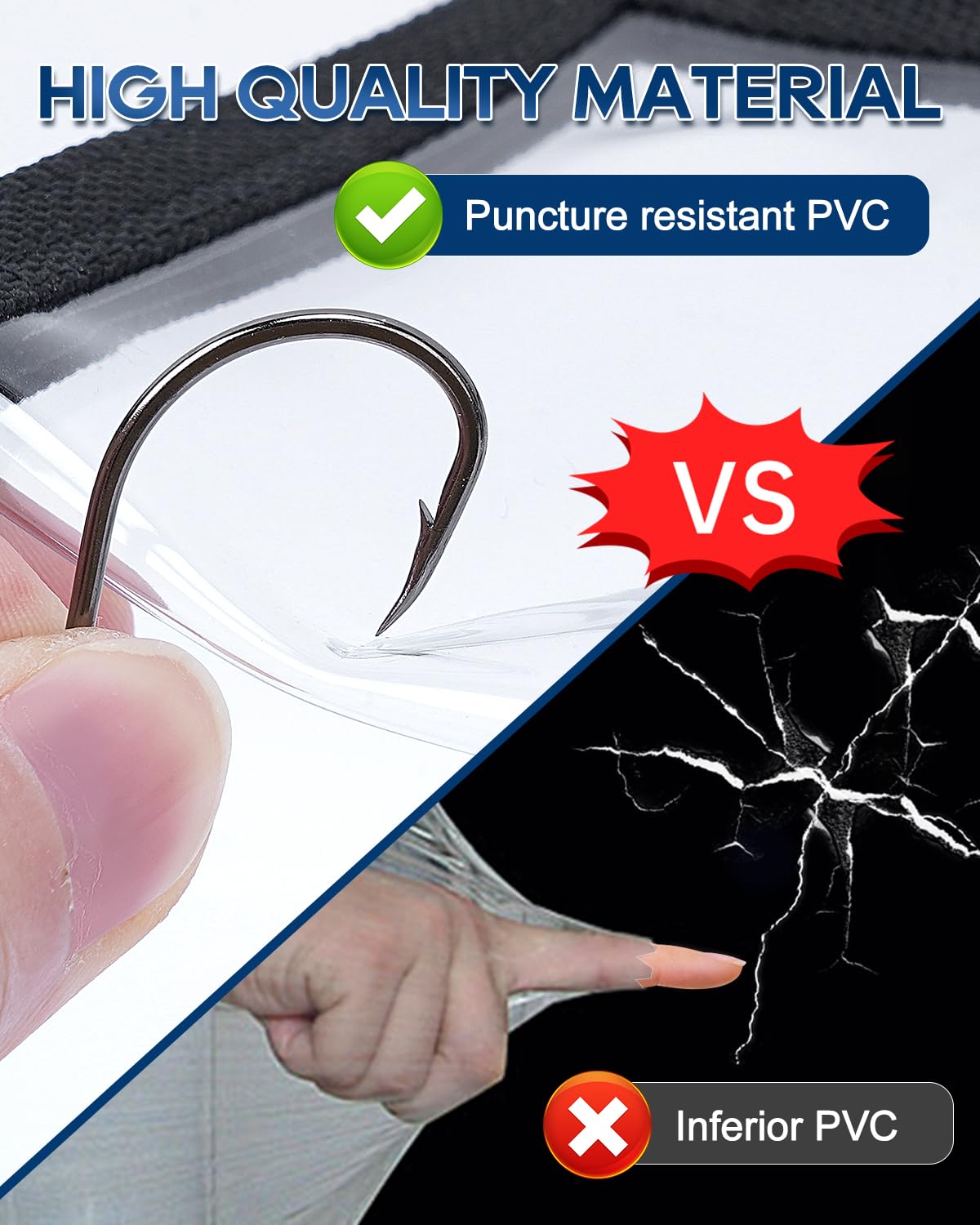 Clear puncture-resistant PVC lure shield