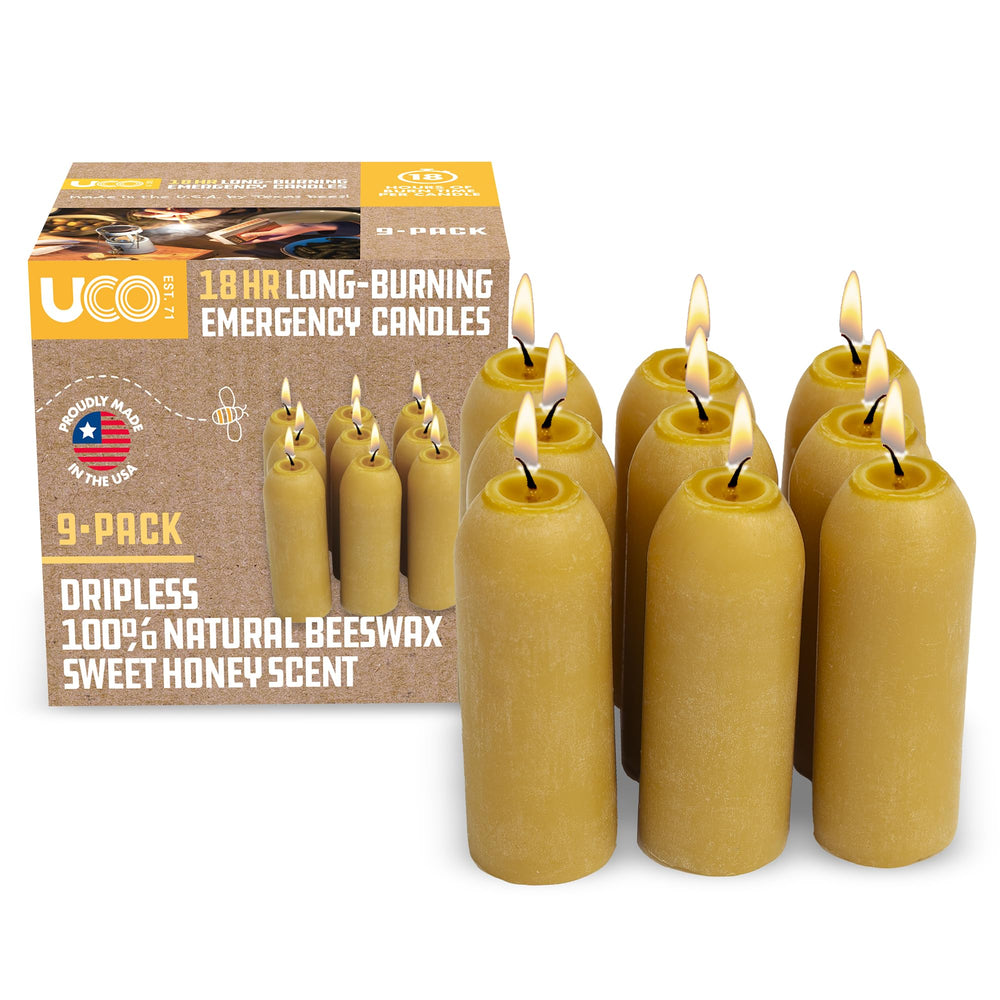 UCO 18-hour beeswax candle pack for long-lasting light in the outdoors