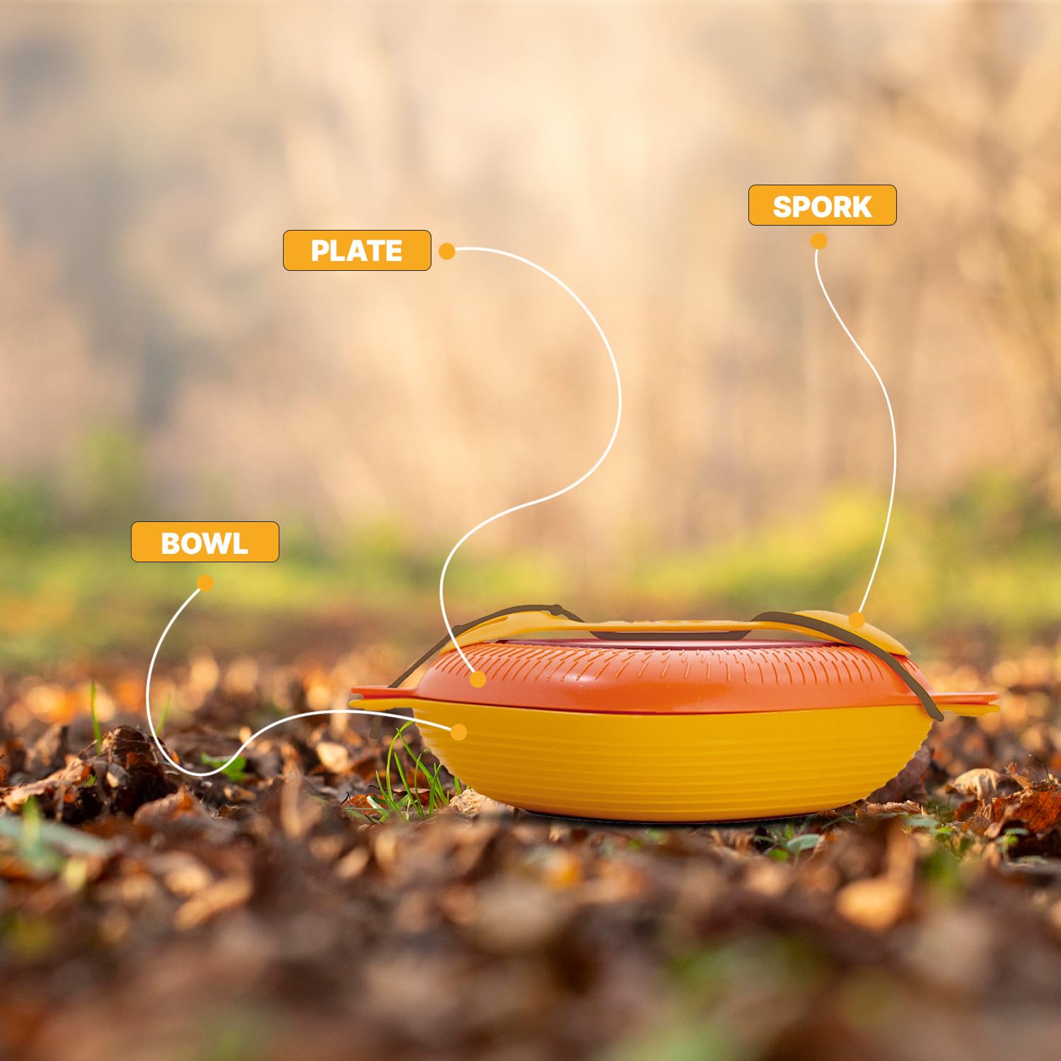 UCO 3-in-1 spork with spoon and serrated knife edge for versatile meals.