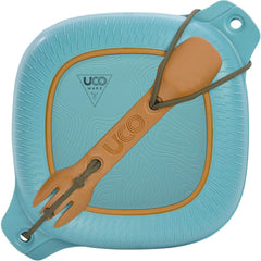 UCO 4-Piece Mess Kit assembly shown for compact camping meal setup.
