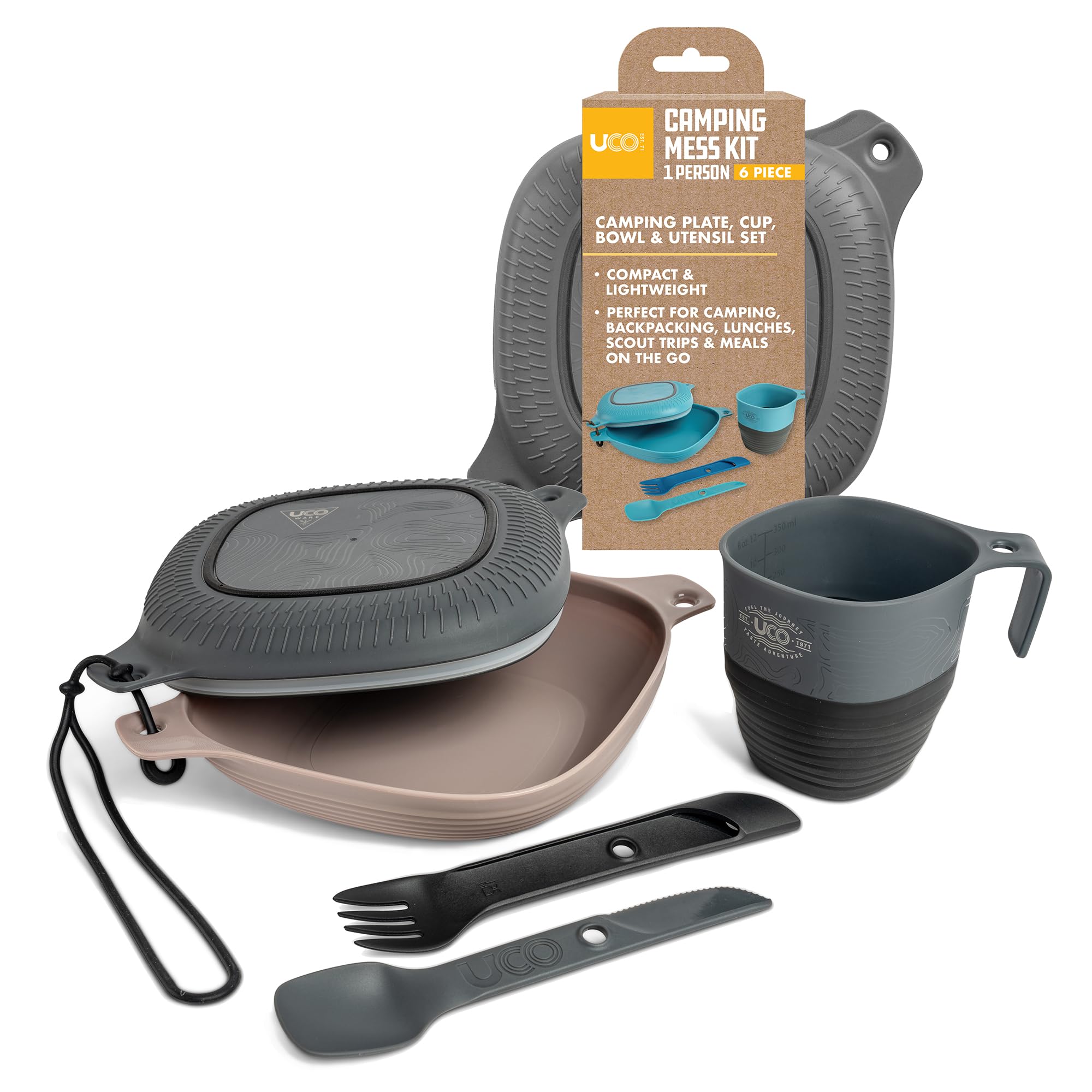 UCO 6-piece mess kit bowl with airtight seal for secure meal storage