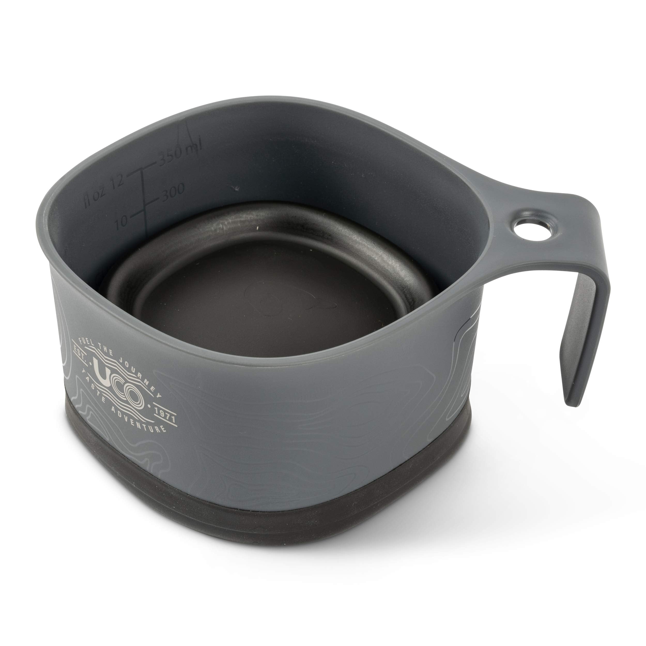 UCO camping cup ergonomic handle for comfortable grip on long hikes