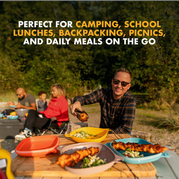 UCO camping mess kit bottom grips prevent slipping during meals.