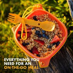 UCO camping mess kit tether keeps spork attached during transport.