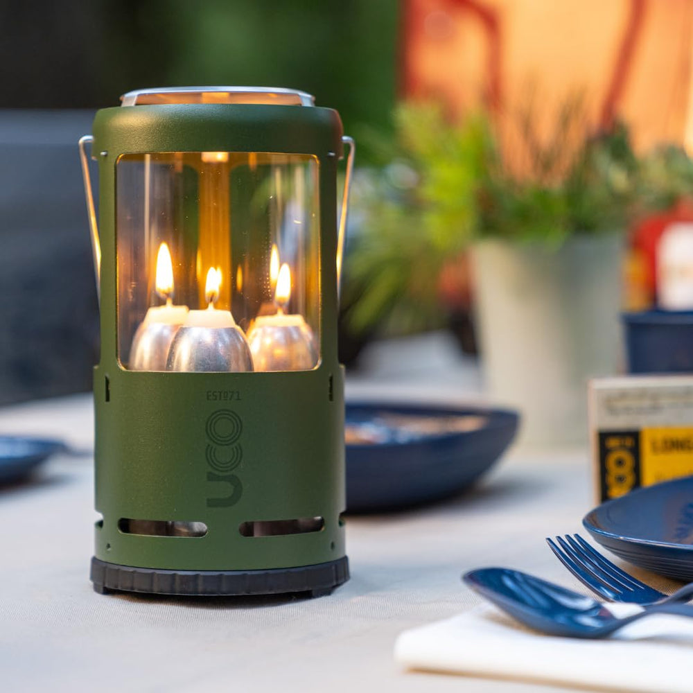 UCO Candlelier Forest spring-loaded tubes securely hold candles