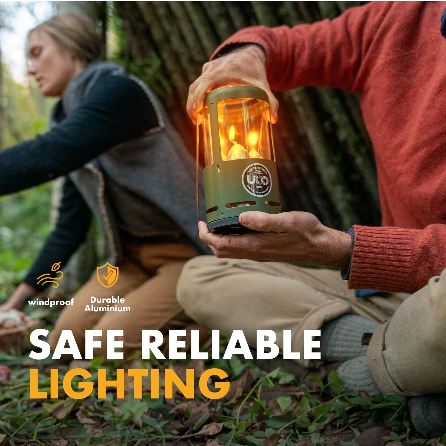 UCO Candlelier Forest twist-lock base for secure adjustable use