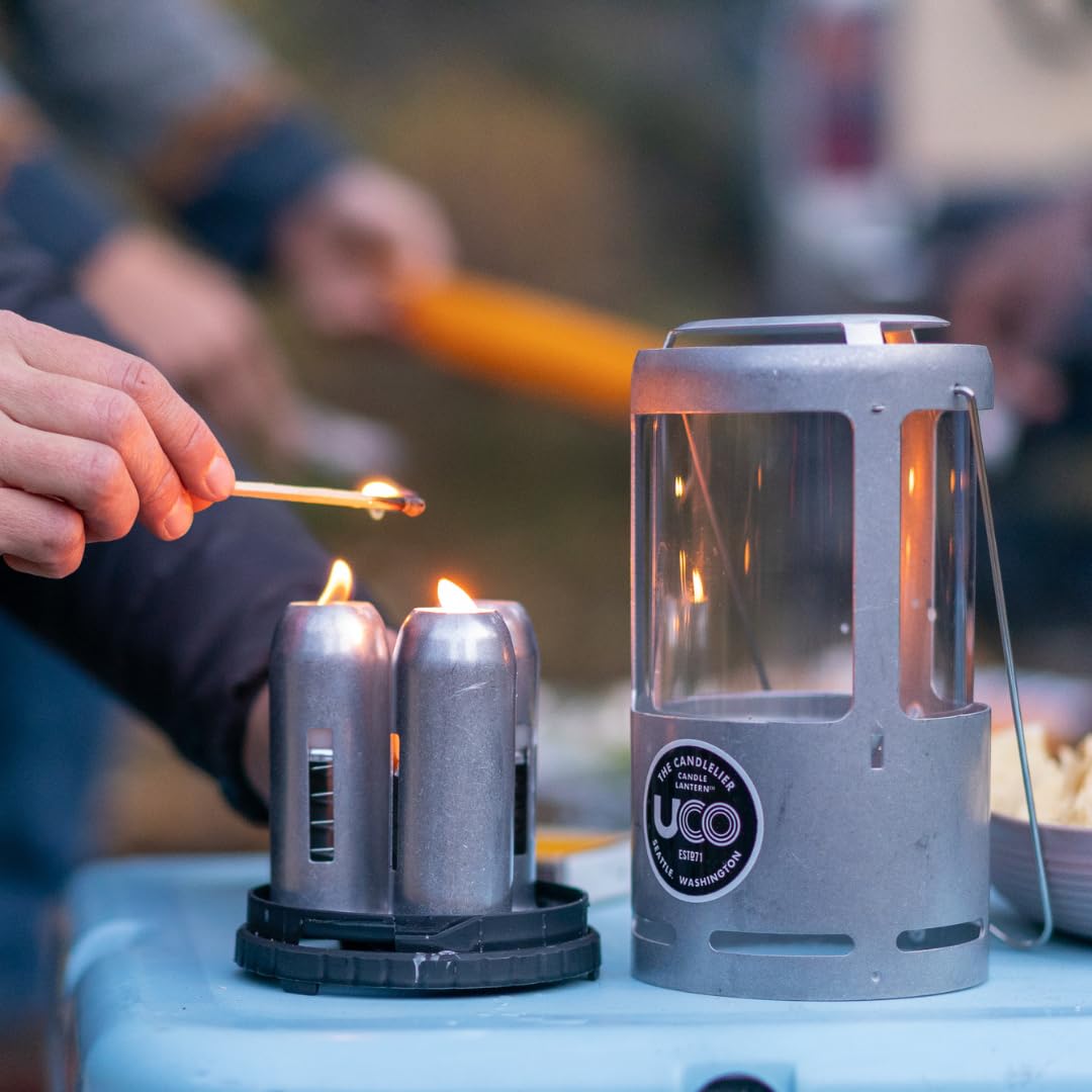UCO Candlelier twist-lock base enables flexible candle use