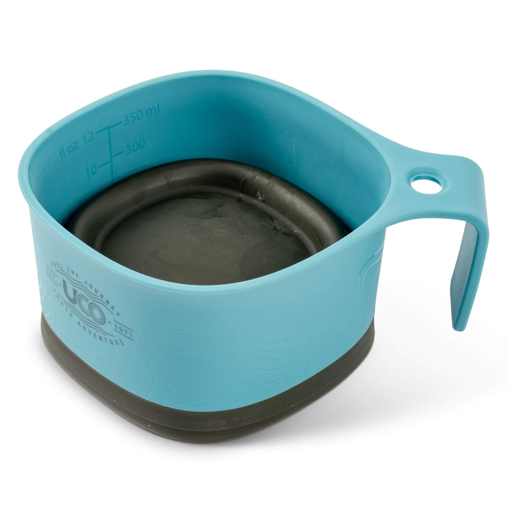 UCO collapsible camp cup expanded for drinking outdoors