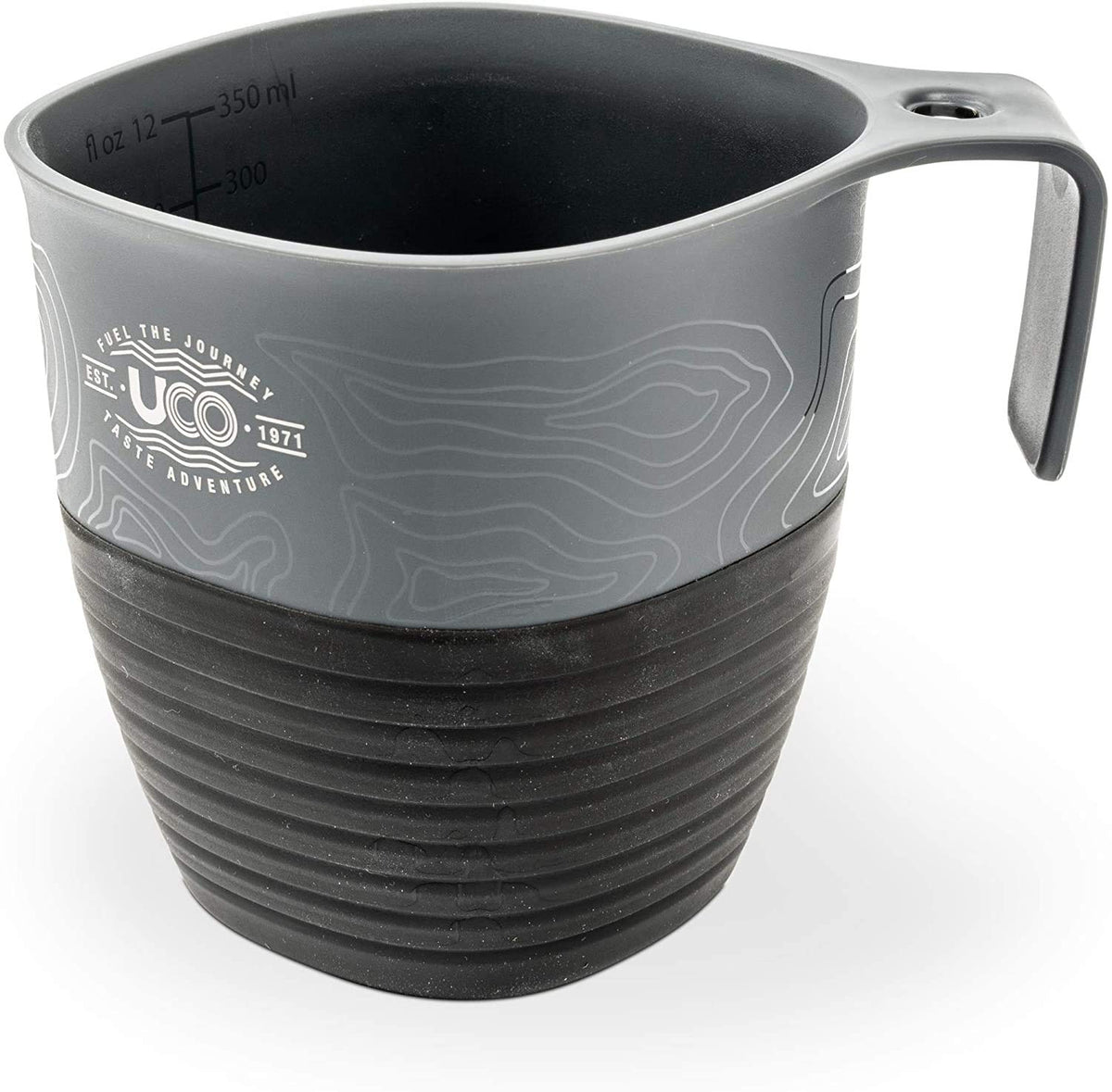 UCO collapsible cup 12oz grey compact for travel and backpacking