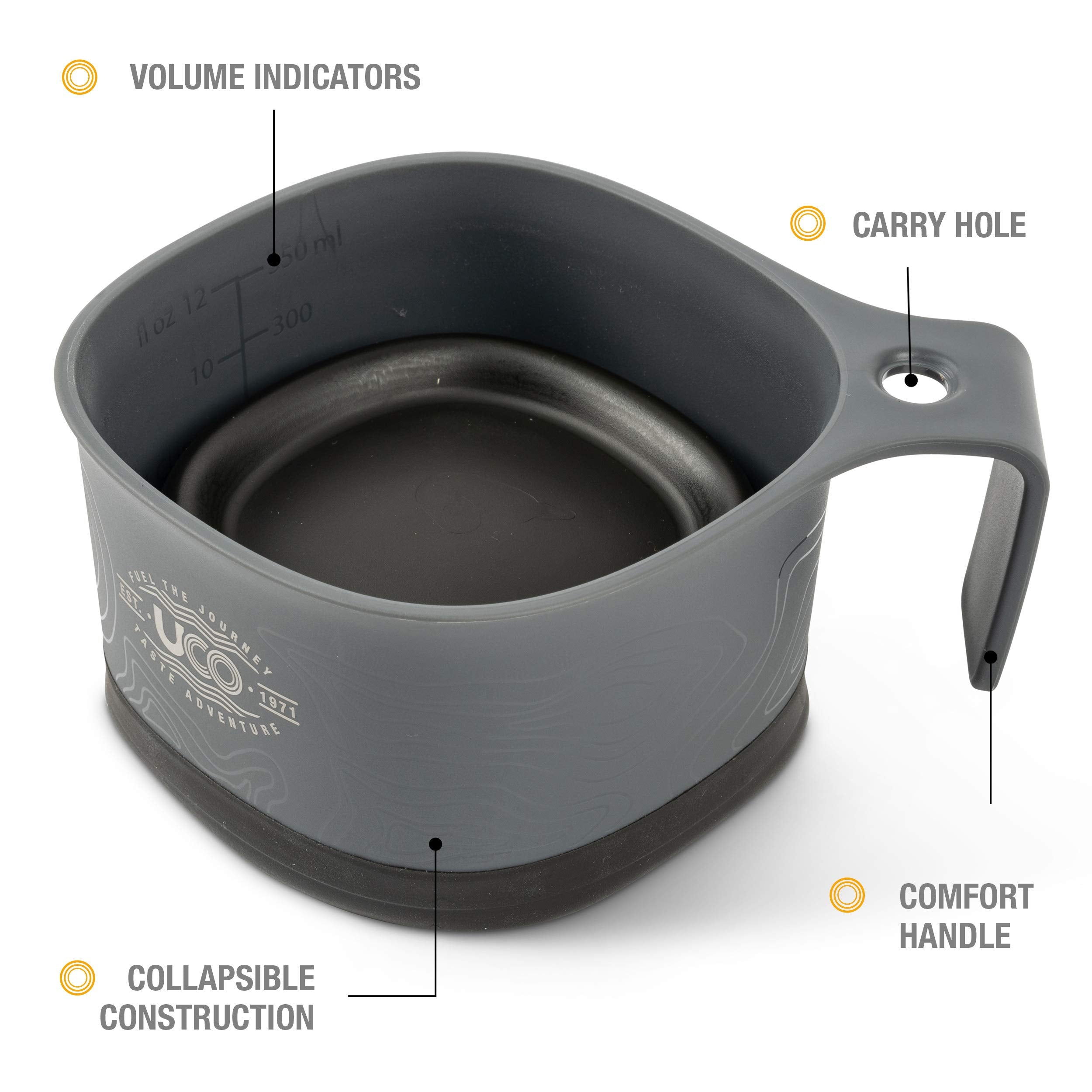 UCO flexible TPE base and rigid rim deliver stability when sipping