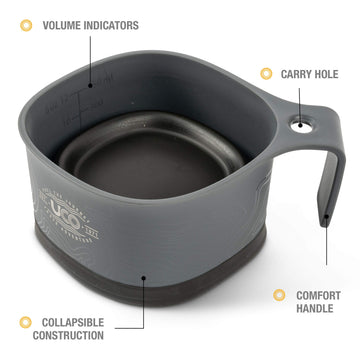 UCO flexible TPE base and rigid rim deliver stability when sipping
