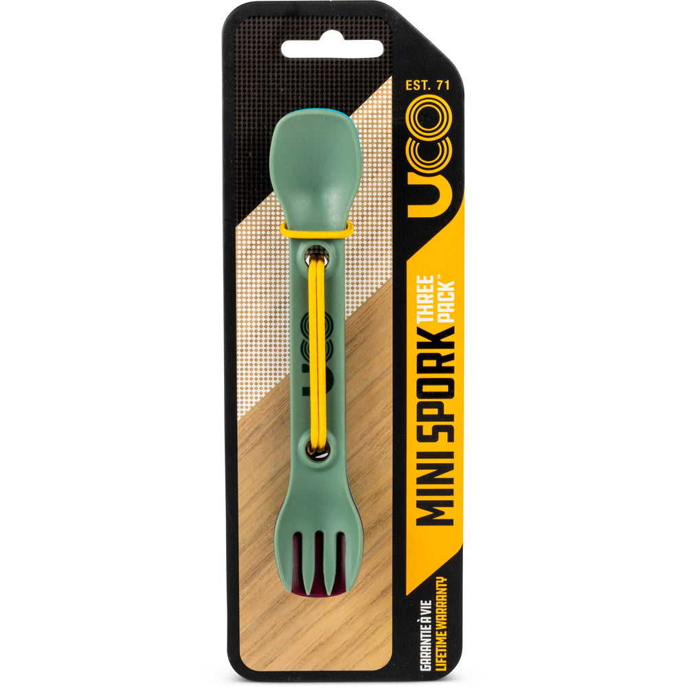 UCO Mini Spork with ergonomic rounded tines for safe kid meals.