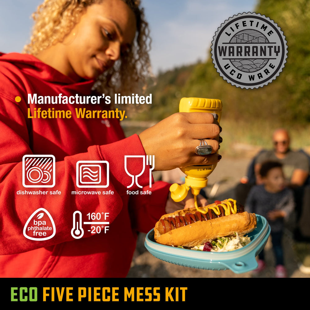 UCO airtight seal connecting plate and bowl for spill-free meals