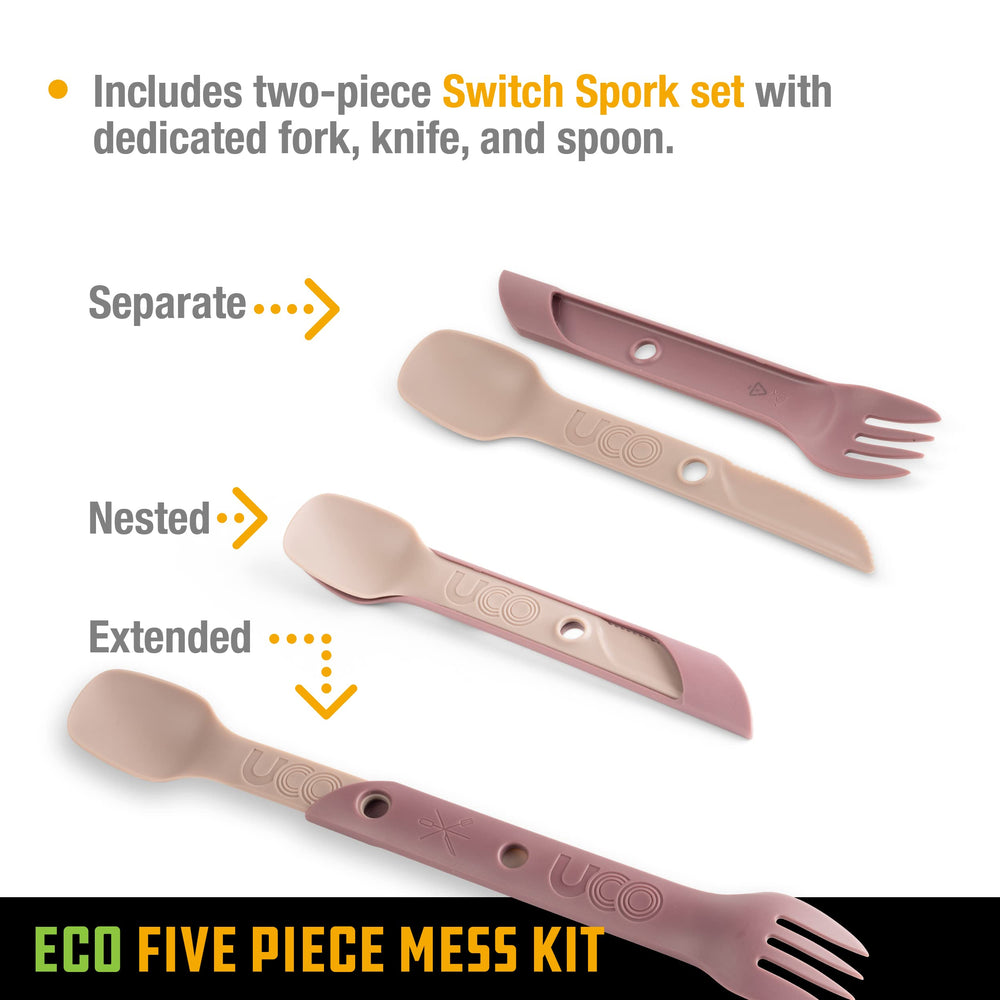 UCO Recycled ECO bottom-grip plate prevents slipping during meals