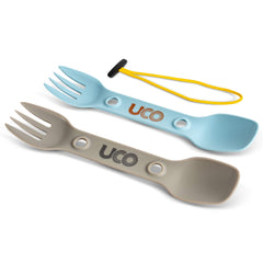 UCO spork 3-in-1 design for versatile camp meals and easy cleanup.