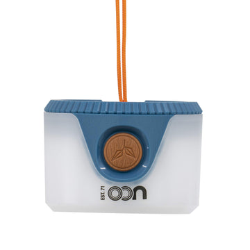 Moonlight blue mode on the UCO Sprout Mini creates ambient glow for evenings.
