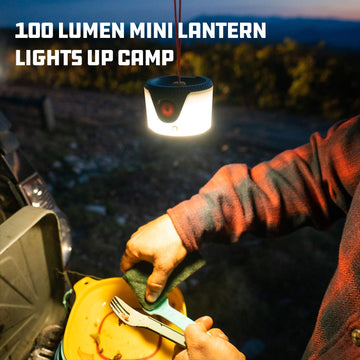 Three AAA batteries power the UCO Sprout Mini lantern for flexible lighting.
