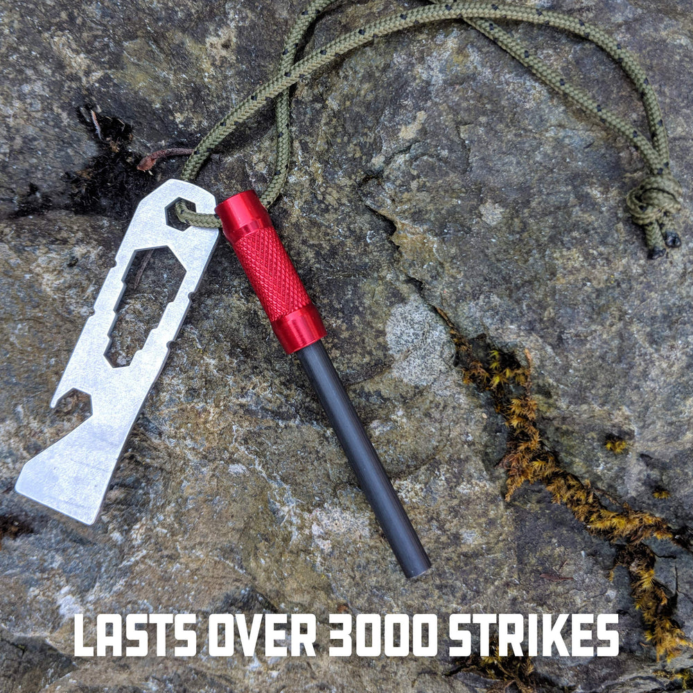 UCO fire striker features knurled handle that delivers strong, reliable sparks.