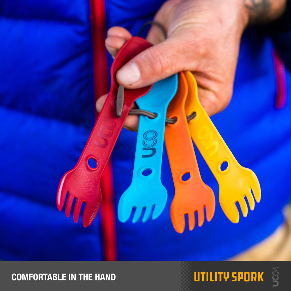 UCO dishwasher-safe sporks, BPA-free for everyday meals.