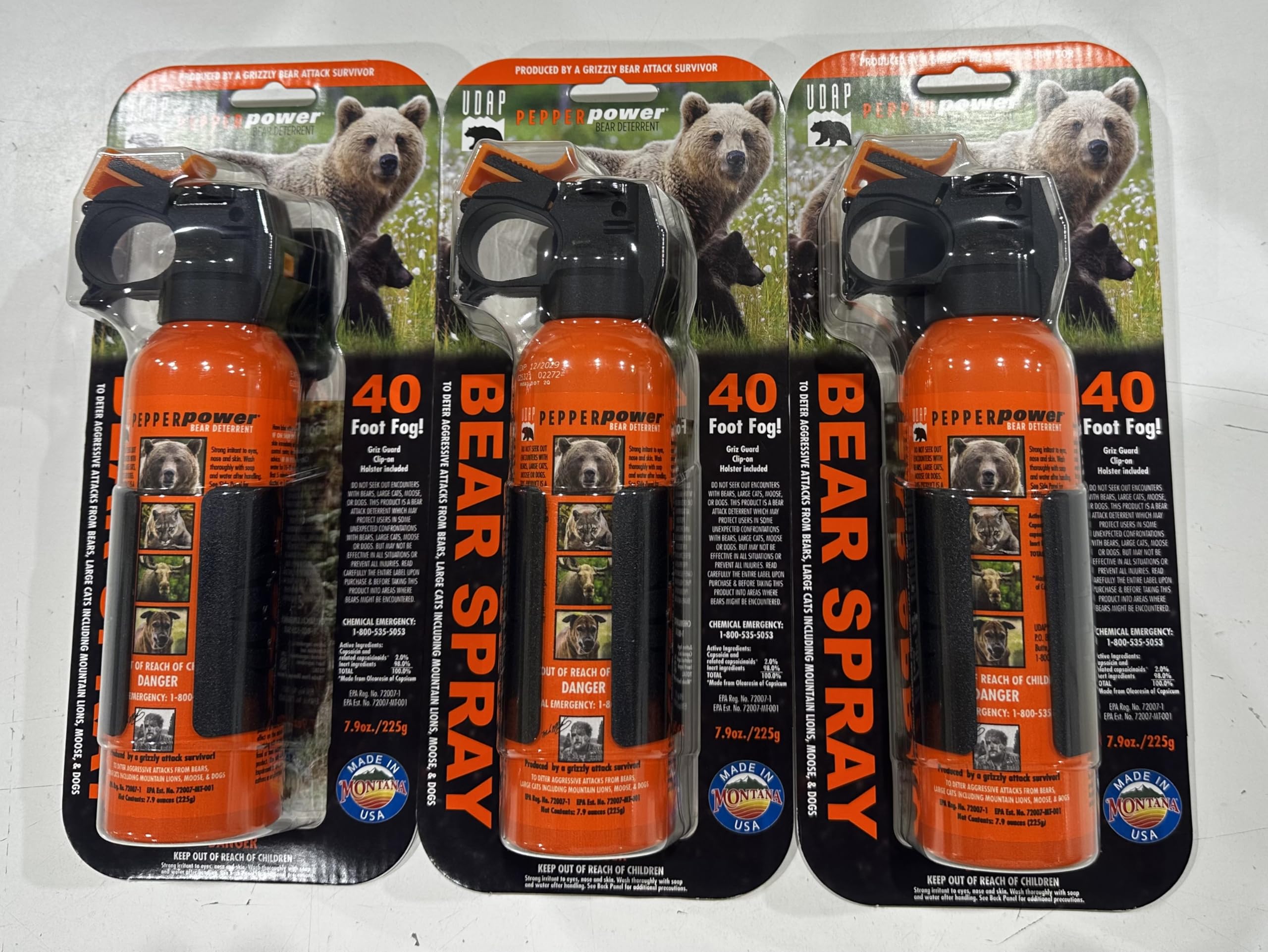 UDAP SOG3 three-pack cans ready for extended outdoor adventures.