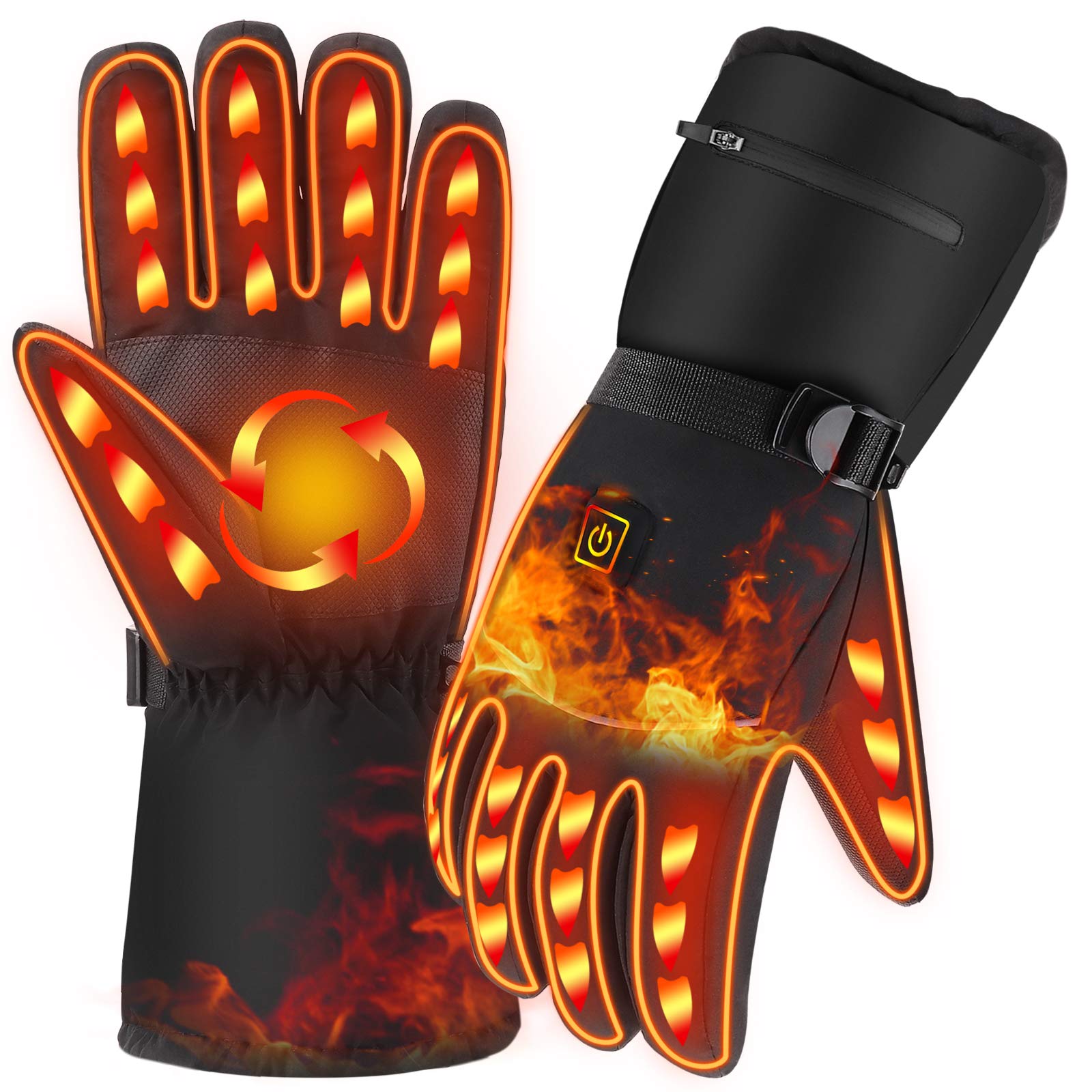 UDOGI heated gloves main view illustrating a snug fit for cold weather
