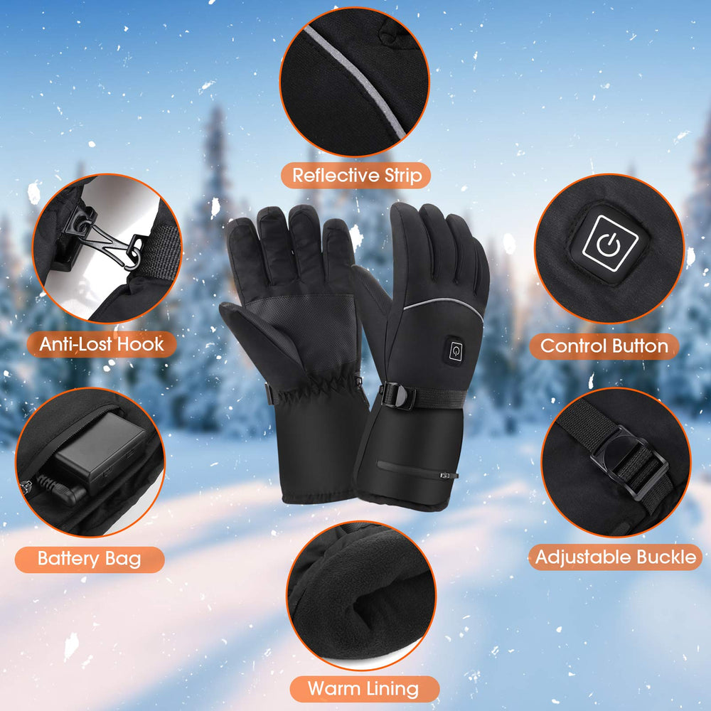 UDOGI heated gloves waterproof materials protect hands in wet windy conditions