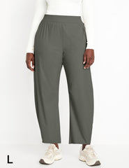 Ugerlov barrel ankle pants wide-leg silhouette on model for everyday style.